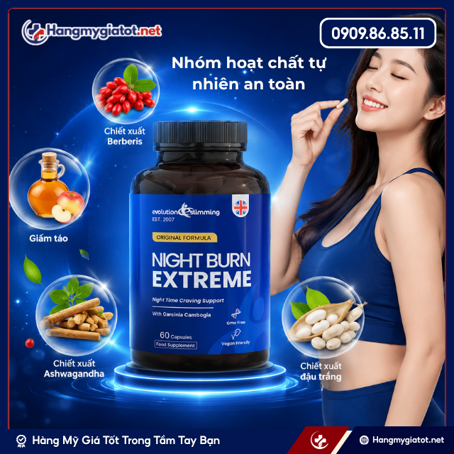 Thành phần của viên uống giảm cân Night Burn Extreme1