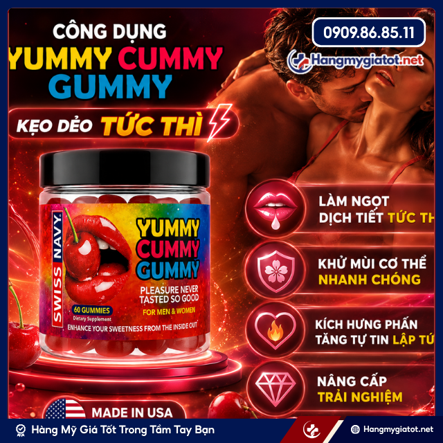 Công dụng của Swiss Navy Yummy Cummy Gummy