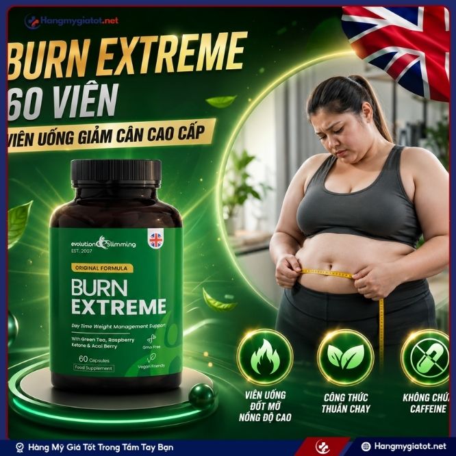 Tổng quan về viên uống đốt mỡ cao cấp Burn Extreme 60 viên