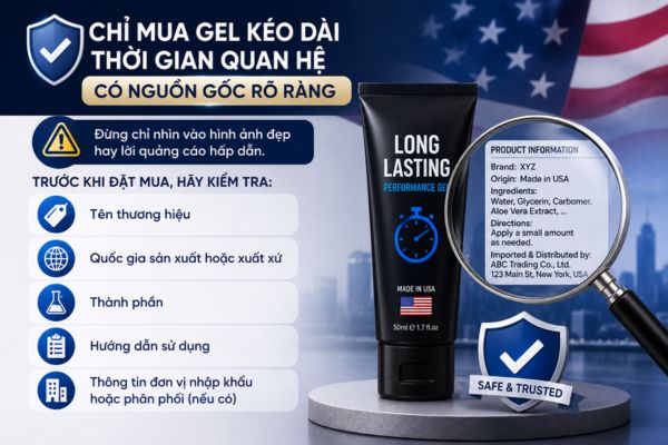 cách mua gel kéo dài thời gian quan hệ của Mỹ