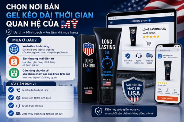 cách mua gel kéo dài thời gian quan hệ của Mỹ