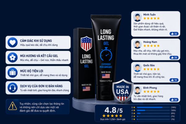 cách mua gel kéo dài thời gian quan hệ của Mỹ