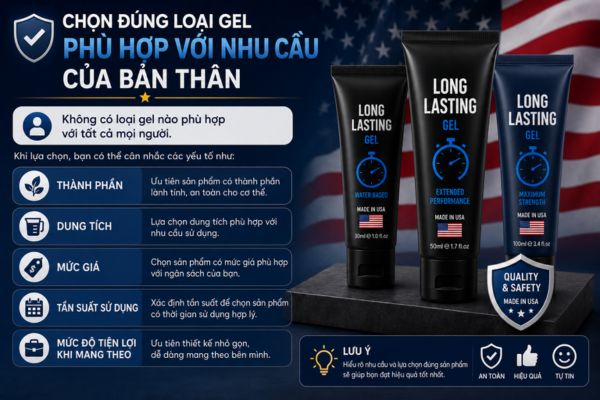 cách mua gel kéo dài thời gian quan hệ của Mỹ