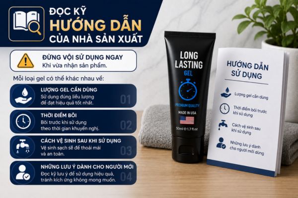 Cách sử dụng gel chống xuất tinh sớm của Mỹ