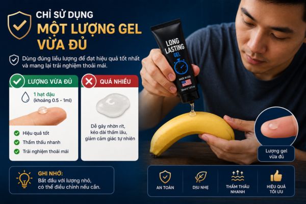 Cách sử dụng gel chống xuất tinh sớm của Mỹ
