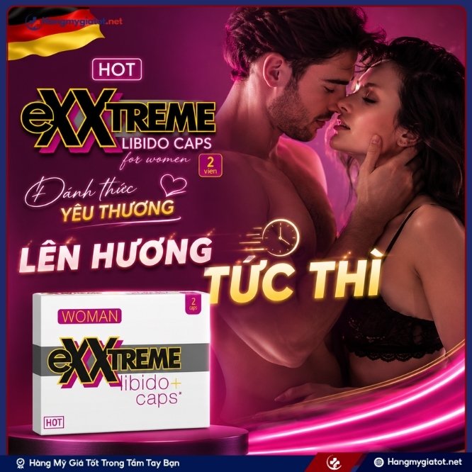 Tổng quan về viên uống HOT Exxtreme Libido Caps for women 2 viên