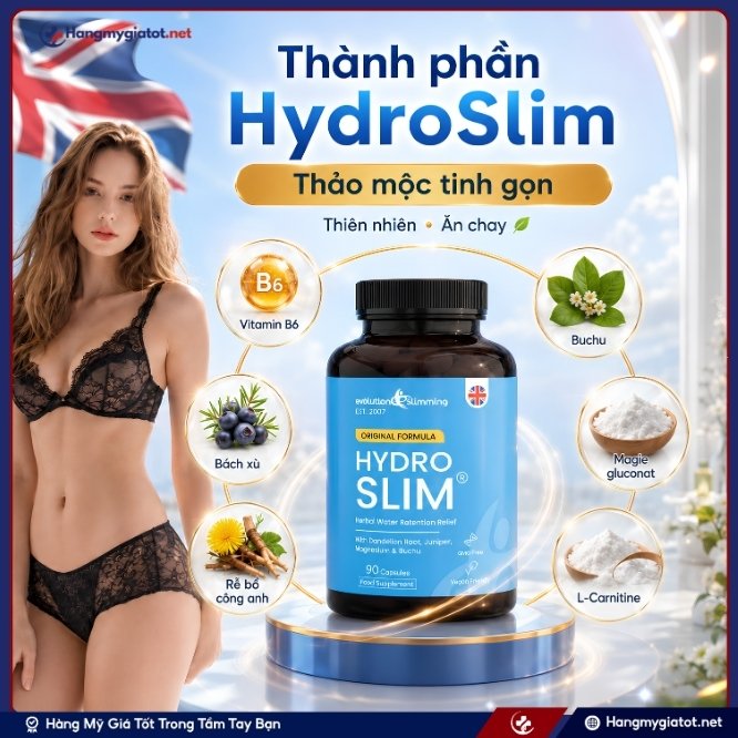 Thành phần tự nhiên của viên giảm cân cao cấp HydroSlim