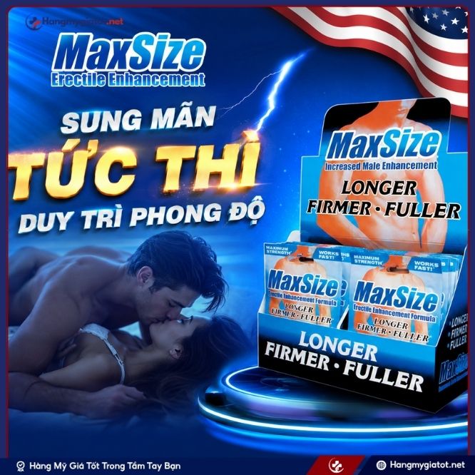 Tổng quan về viên uống MaxSize Erectile Enhancement 2 viên