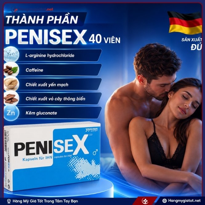 Phân tích bảng thành phần đột phá có trong PENISEX 40 Viên