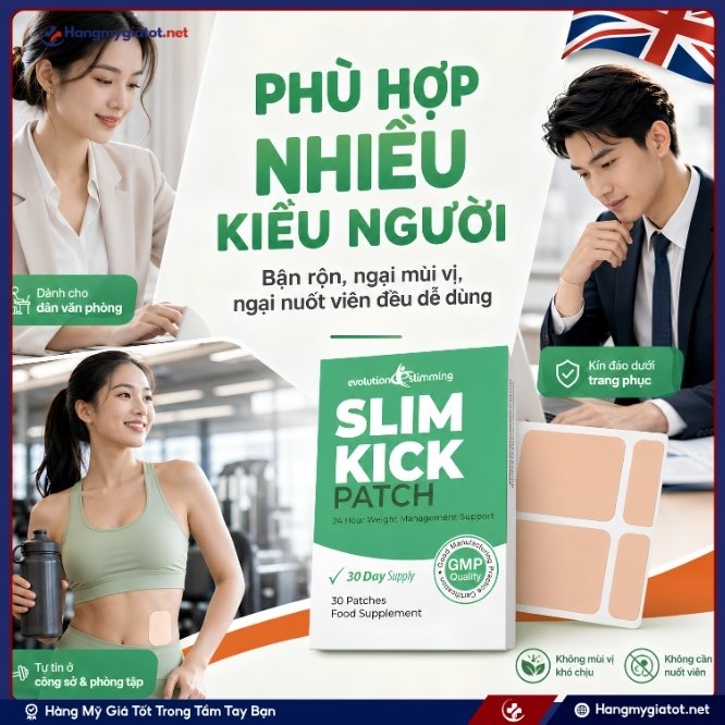 Những ai nên lựa chọn Miếng dán giảm cân Slim Kick 30 miếng?