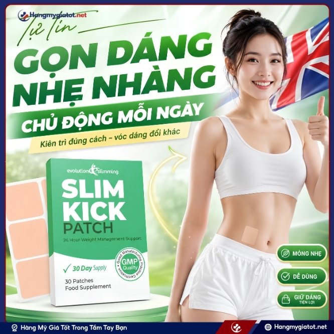 Tổng quan về miếng dán định hình vóc dáng Slim Kick 30 miếng