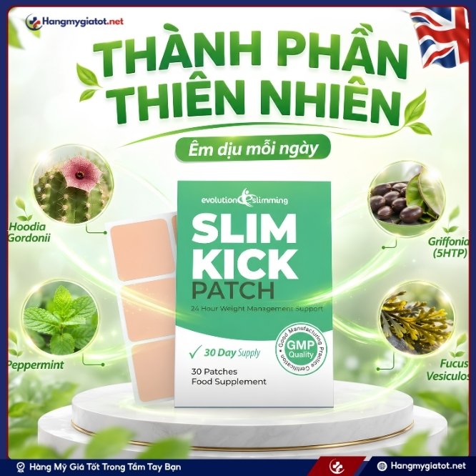 Khám phá bảng thành phần tự nhiên có trong Slim Kick 30 miếng