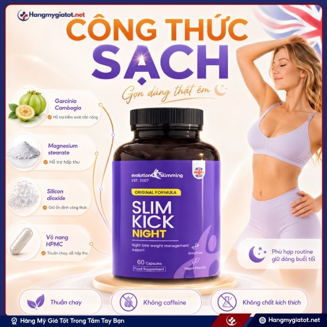 Chiết xuất tự nhiên lành tính có trong Slim Kick Night