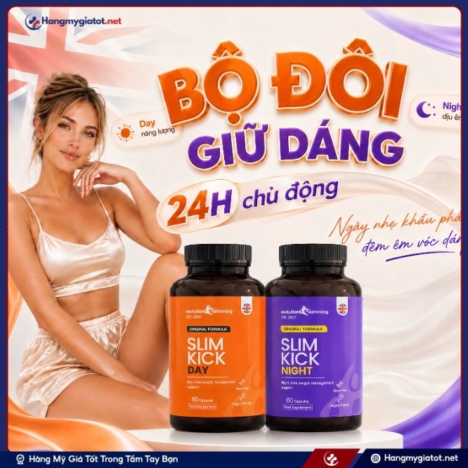 Sự kết hợp hoàn hảo từ Slim Kick Day & Night: Công thức siết mỡ chuyên sâu thế hệ mới từ Vương Quốc Anh