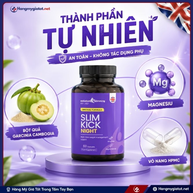 Thành phần tự nhiên của viên giảm cân cao cấp Slim Kick Night