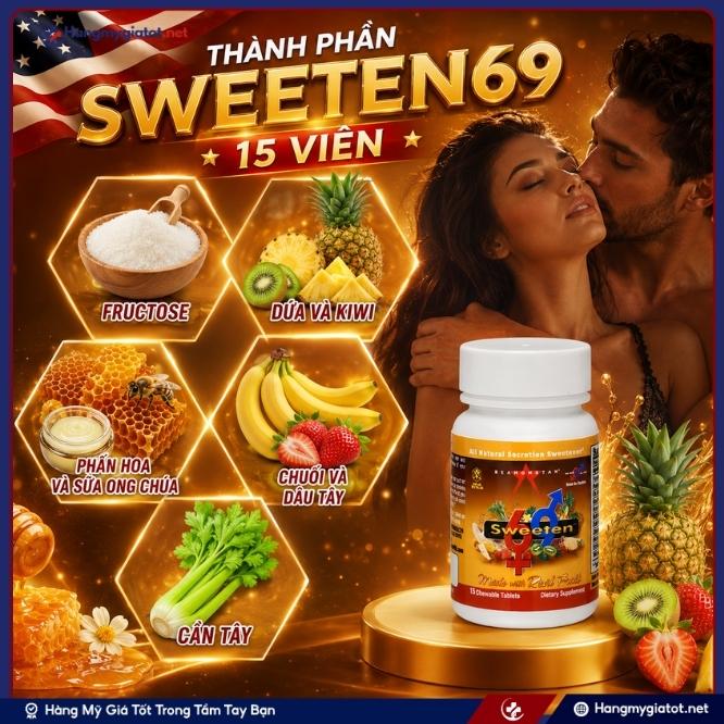 Thành phần đắt giá có trong Sweeten69 15 viên