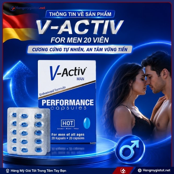 Tổng quan về V-Activ For Men 20 viên