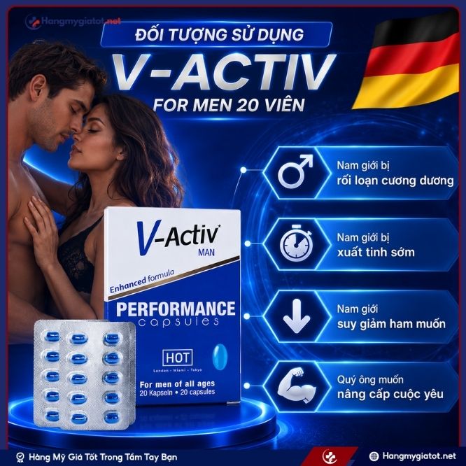 Những ai nên sử dụng viên uống tức thì V-Activ For Men 20 viên?