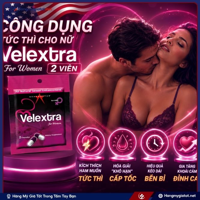 Công dụng viên uống tức thì Velextra For Women 2 viên